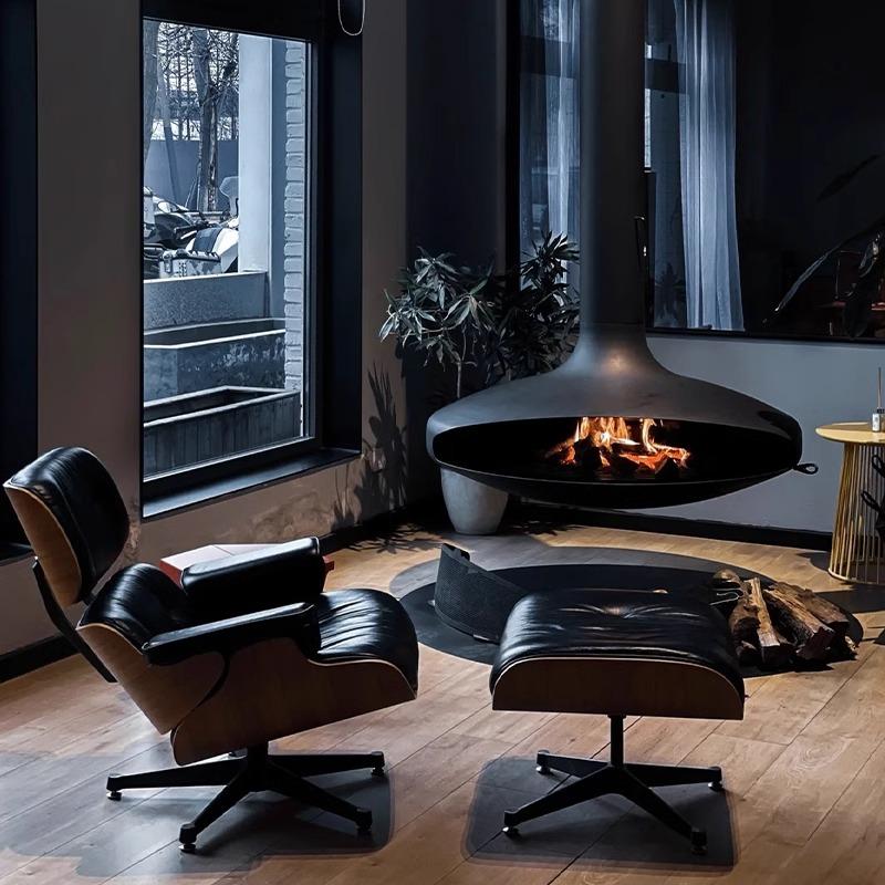 Hanging Fireplace Electronic D Atomization Real Fire Burning Wood Firewood Alcohol Heating Decorative Flying Saucer Fireplace