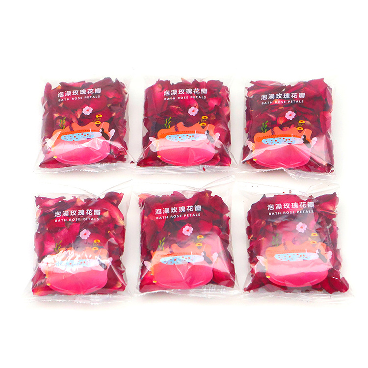 Wholesale Yunnan rose dried petals bath foot bath hot spring milk bubble bath real petals 10g package convenient