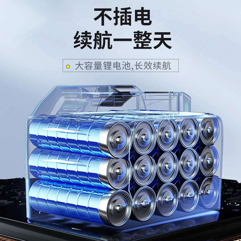 Lithium battery 8 inch fan charging small strong wind outdoor portable desktop small fan long battery life fan violence