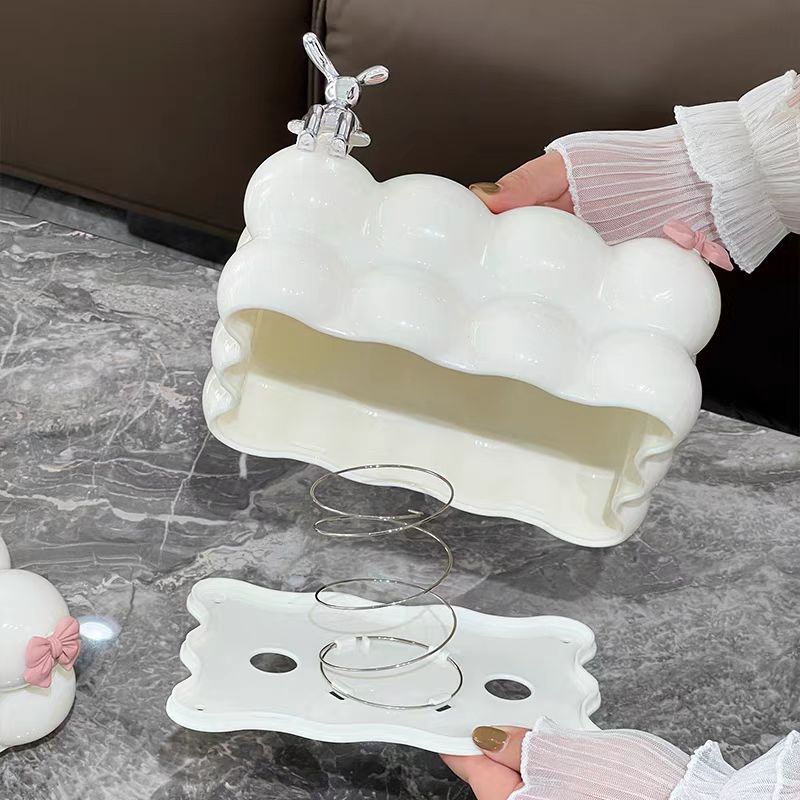 New Style Light Luxury Style High Beauty Value Cotton Candy Tissue Box Household Living Room Drawpack Storage Box Restaurant Tissue Box