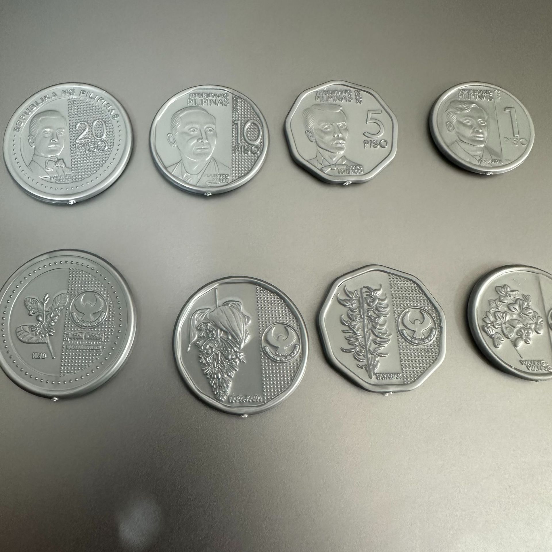 Philippine Commemorative Coin Game Coin 20 Pesos 10 Pesos 5 Pesos 1 Peso Plastic Coin Custom Dollar Coin