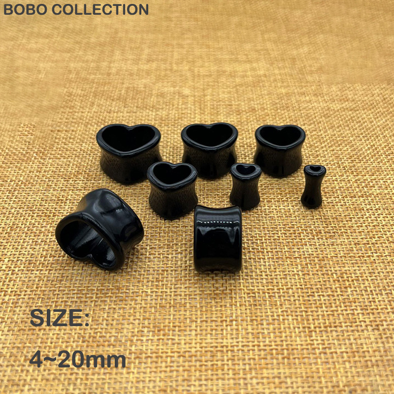 Cross-Border heart-shaped acrylic auricle Amazon EBAY puncture jewelry peach-shaped ear expander geometric ear expansion