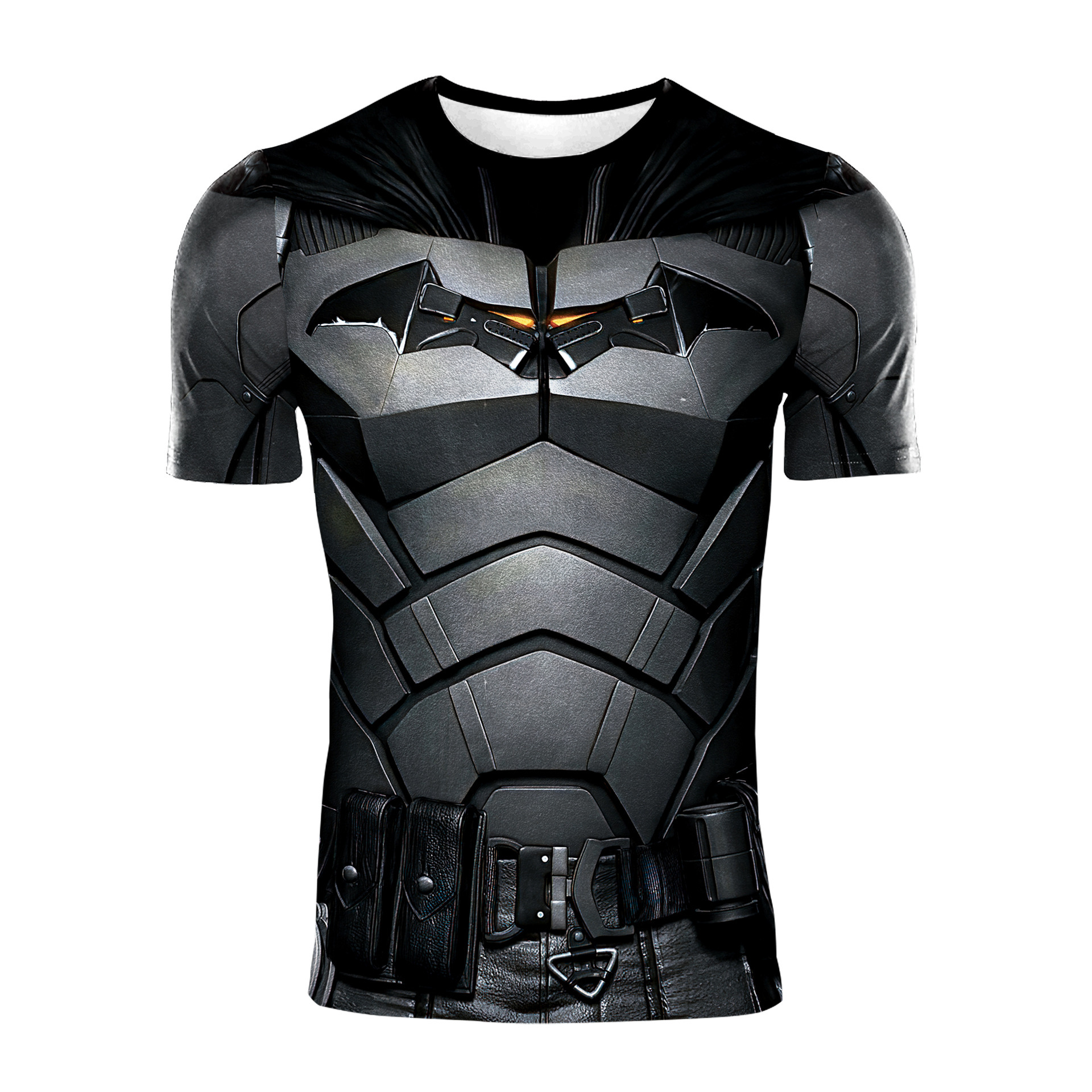 2025 New Export Batman Anime Cos Superhero Tight-Fitting Long-Sleeved T-Shirt Men's Sports Fitness Quick-Drying Clothing