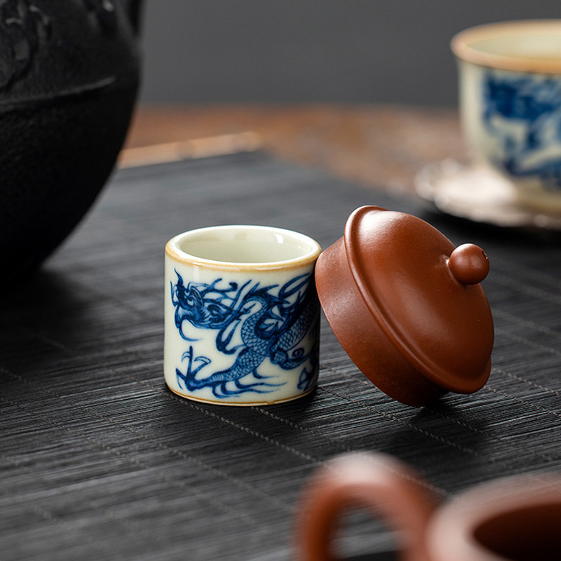 Крышка с дизайном дракона для чайного набора и аксессуаров