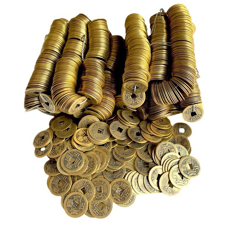 Antique-Style Chinese Coins of the Five Emperors: Kangxi, Qianlong, Yongzheng, Vintage 2.3cm Factory Wholesale Direct Sale