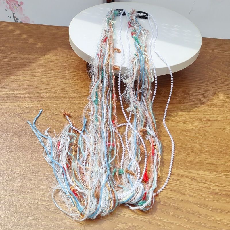 Desert Wind Niche Chinese Style Colorful Rope Braided Hair Rope Popular Ethnic Style Photo Headwear Wholesale