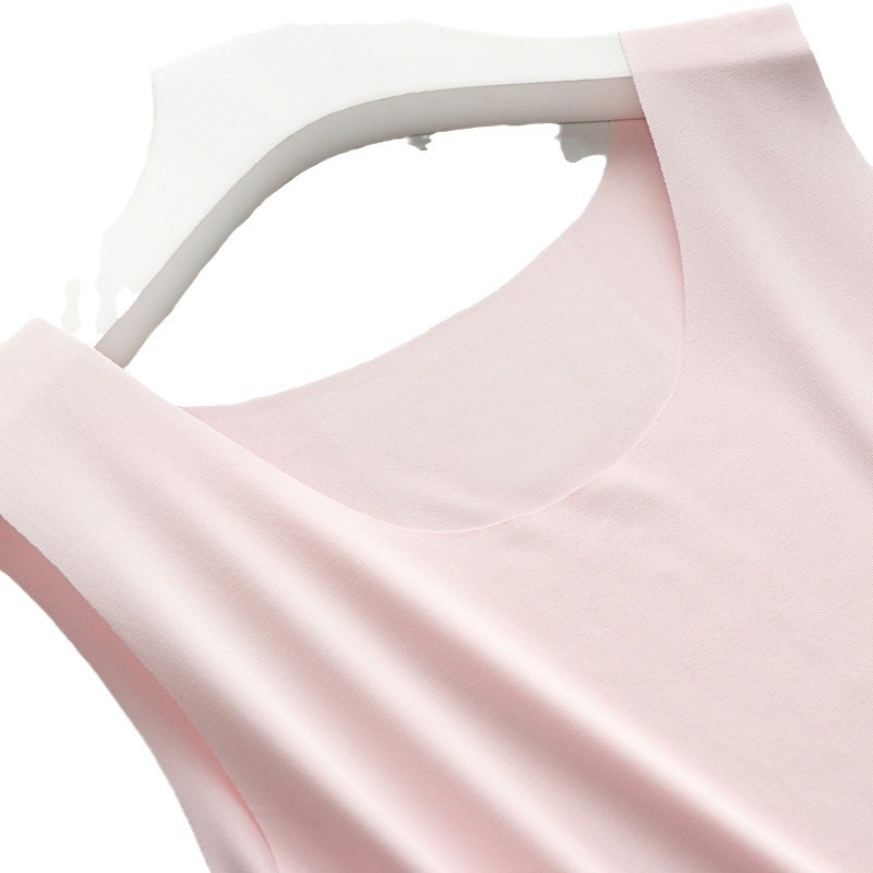 Cross-border New Women's Seamless Ice Silk Solid Color Vest Women's Inner Fashion Base Shirt Sling Summer Sleeveless Top