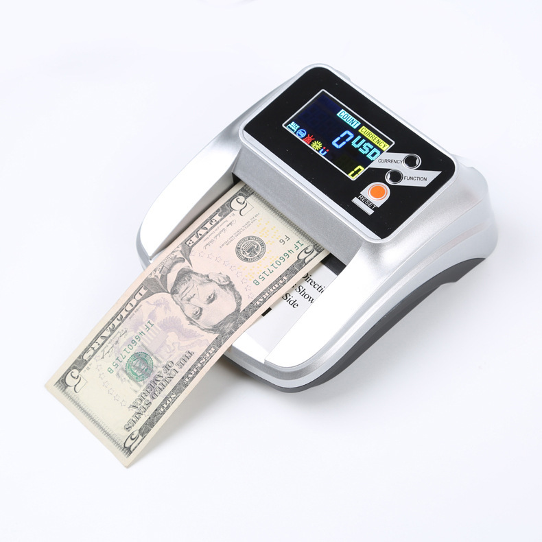 Portable Compact Dollar Foreign Trade Currency Detector, Euro Currency Detector, Etc. Supports Multi-National Currency Small Cash Counting Machine