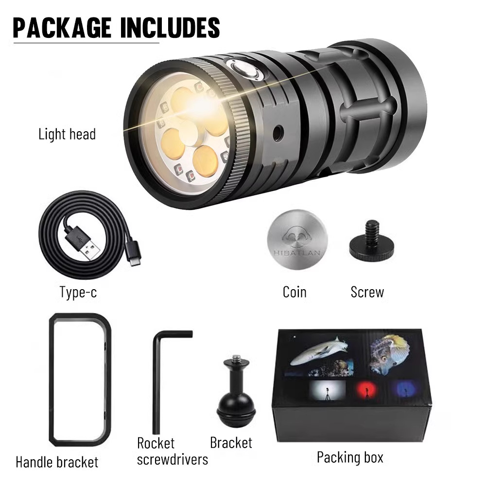 Sea Frog diving special strong light flashlight underwater deep diving 100 m photography light waterproof night diving driving light