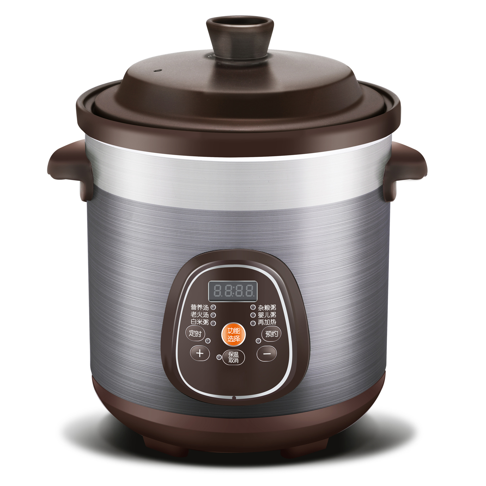 Crystal Palace Multifunctional Fully Automatic Porridge and Soup Pot 10L Large Capacity Purple Clay Pot Commercial Red Pottery Electric Stew