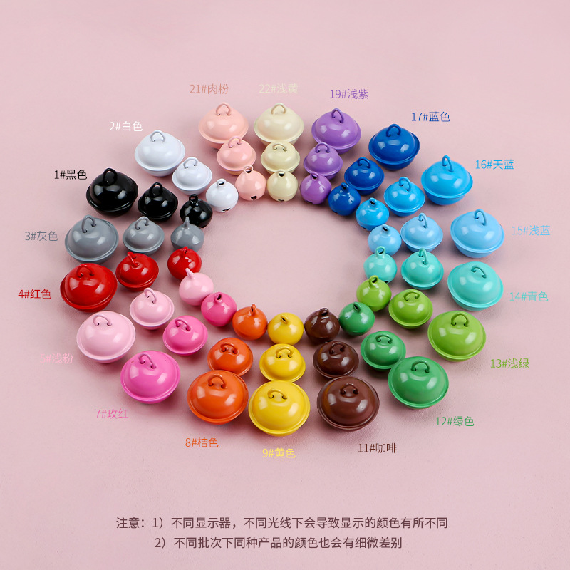 Colorful Bell 14-22mm Spray-Painted Pendant Small Pendant Aiy Keychain Accessories Pet Small Round Bell