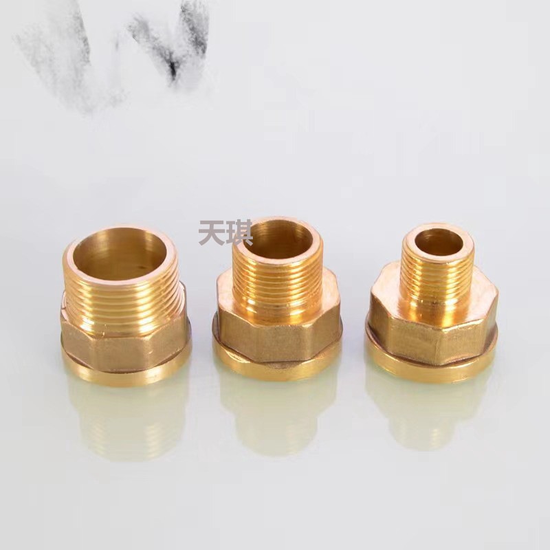 All-Copper 1/2 Inch Internal and External Threaded Direct 1/4 Inch, 1/2 Inch, 3/4 Inch, 1 Inch Reducing Couplings with Large to Small Heads
