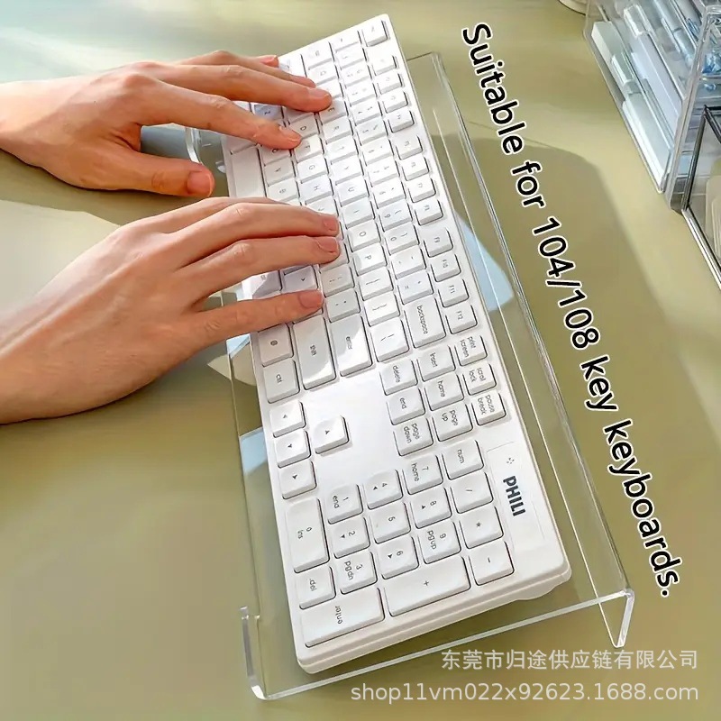 Прозрачная черная акриловая подставка для клавиатуры Z-образная, поддержка клавиатуры 78 клавиш/108 клавиш, антивибрационная подставка, оптовая продажа