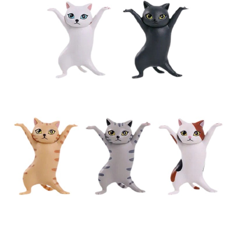 [Exclusive for Regular Customers] Enchanting Cat Pen Holder Douyin Same Style Japanese Cute Hand-Raising Dancing Cat Everything Can Be Supported 1