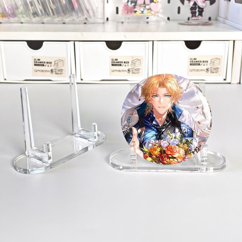 Transparent Acrylic Millet Commemorative Coin Holder Desktop Single Badge Flow Hemp Peripheral Stand