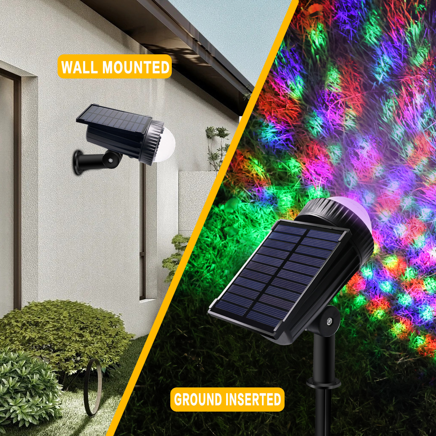 New Outdoor Solar Spotlight Lawn Projection Water Drop Lamp Projection Wall Lamp Road Courtyard Garden Tree Lighting Lamp