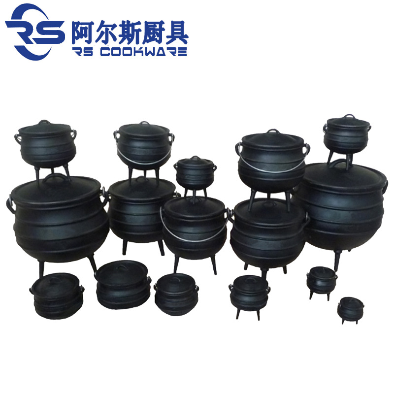 Alce cast iron South African pot incense burner pot camping hanging pot stew pot chopsticks pot outdoor three-leg stew pot three-leg picnic