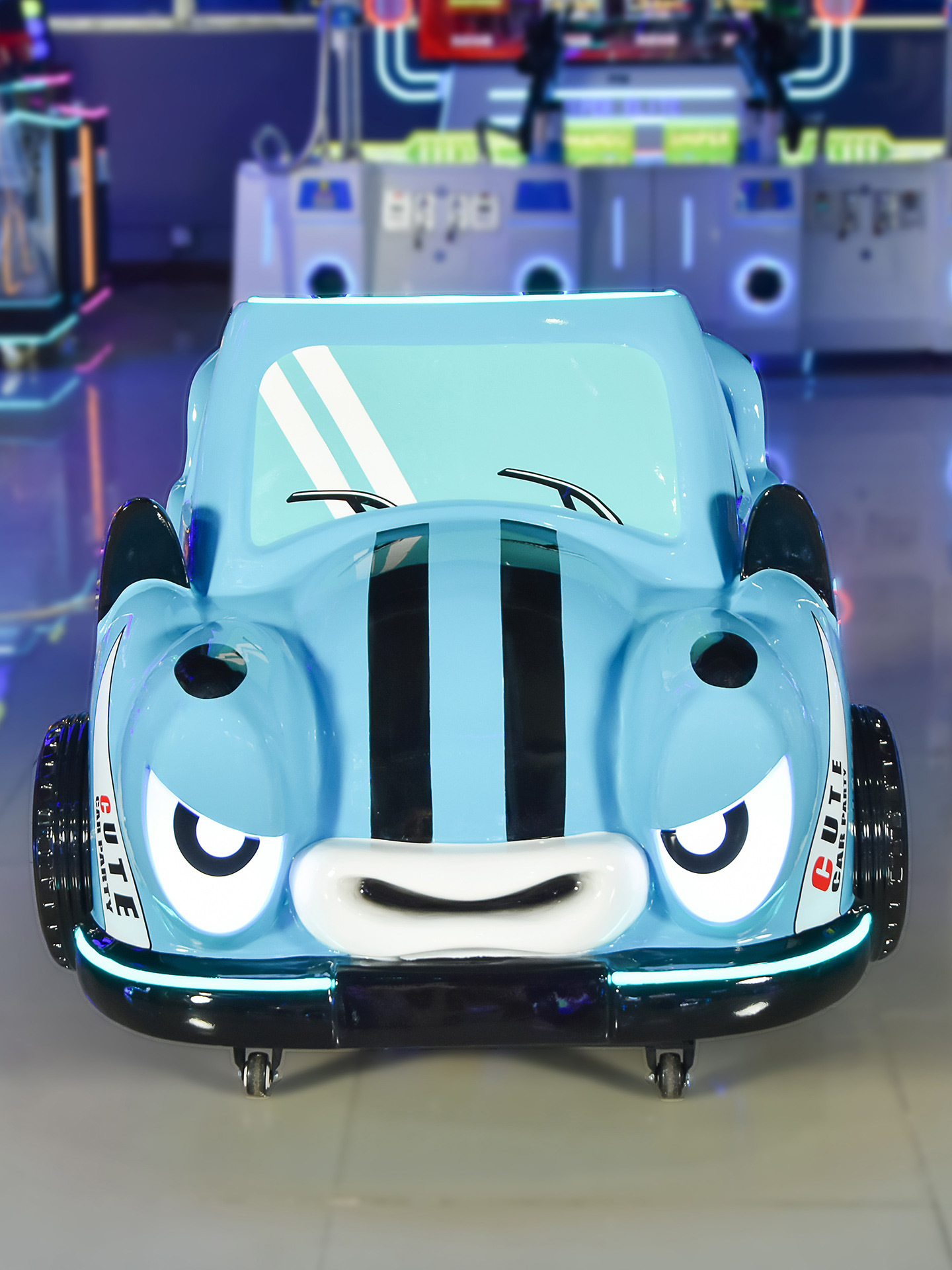 Beauty Star Fiberglass Rocking Car Kidsren's Coin-Operated Game Machine Commercial Indoor Single Car Racing Swing Machine