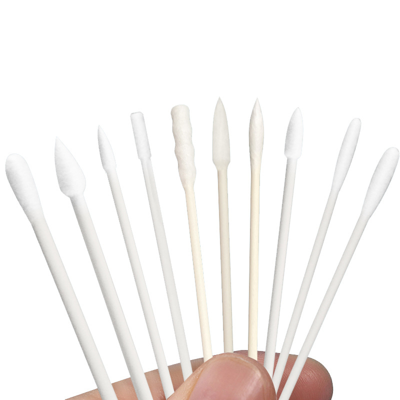 Factory Direct Sales of Dust-Free Cotton Swabs for Optical Instruments, Round-Head and Pointed-Head Cotton Swabs, Industrial Purification Cotton Swabs, Powerful Factory