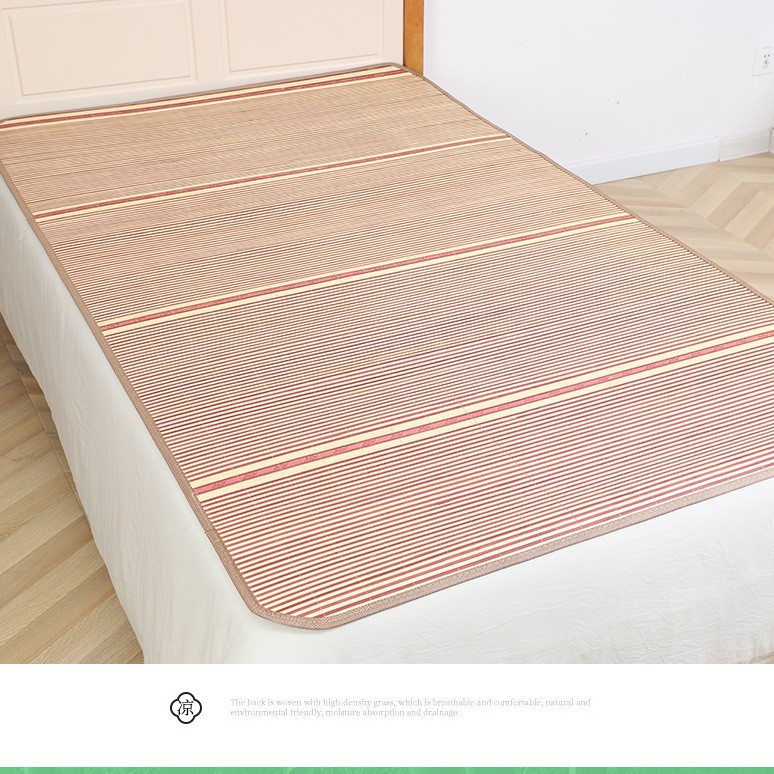 Оптовая продажа бамбукового мата с золотым кирпичом, двусторонний мат, домашний мат, мат для студентов в общежитии, односпальная кровать, мат для палатки