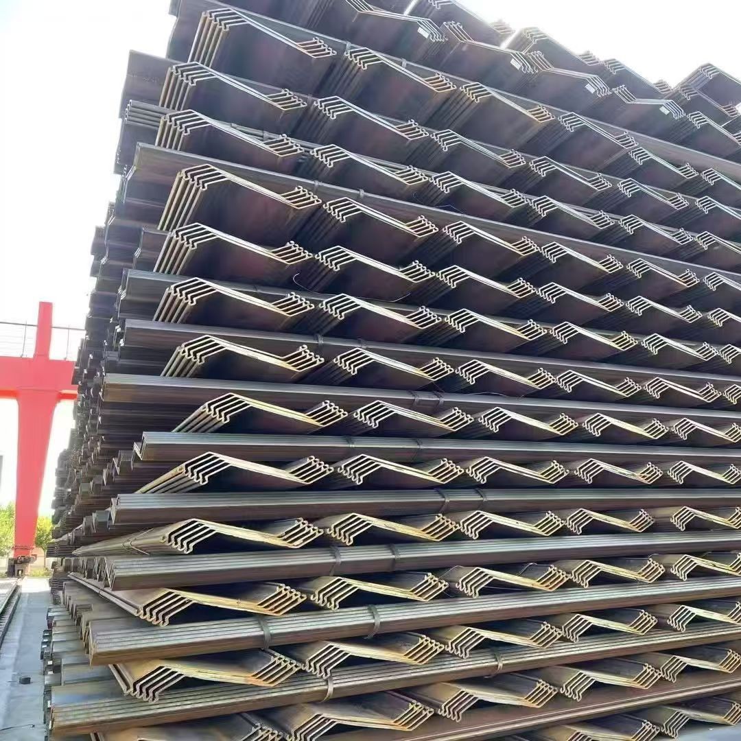 Steel Sheet Pile Hot-Rolled Z-Shaped Steel Sheet Pile Foundation Plate Concrete Foundation Plate Welding Laser Cutting Welding Water Retaining Plate