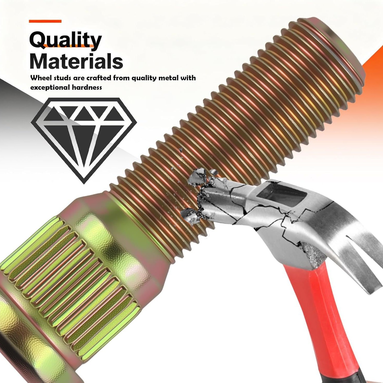 5 件装适用于拖车轮毂1/2" 20 轮毂螺栓和螺母套件 007-122-00