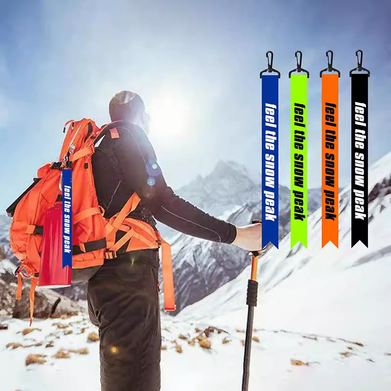 Heat Transfer Gradient Trendy Ski Streamer Polyester Clothing Pendant Decoration Car Motorcycle Personalized Streamer Lanyard