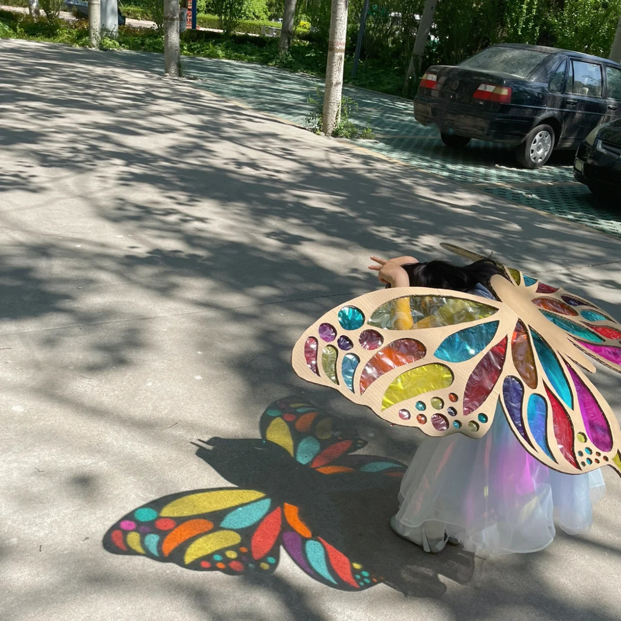 DIY Light and Shadow Butterfly Wings Material Bag Children's Colorful Cellophane Handmade Transparent Film Colorful Transparent Plastic Sheet