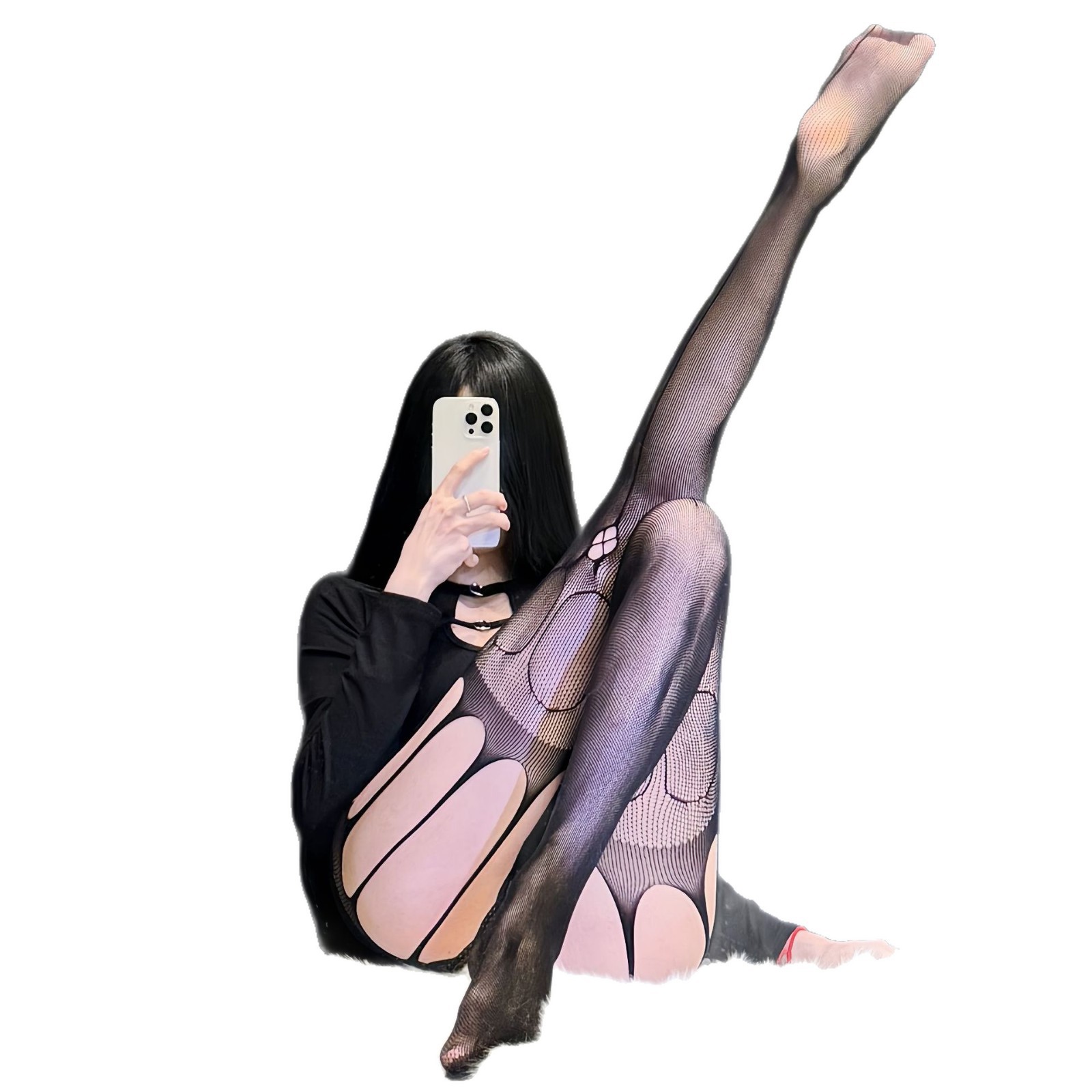 Sexy Stockings for Couples, Flirting Lingerie, Uniform Temptation, New European and American Fishnet Stockings, Pajamas Set