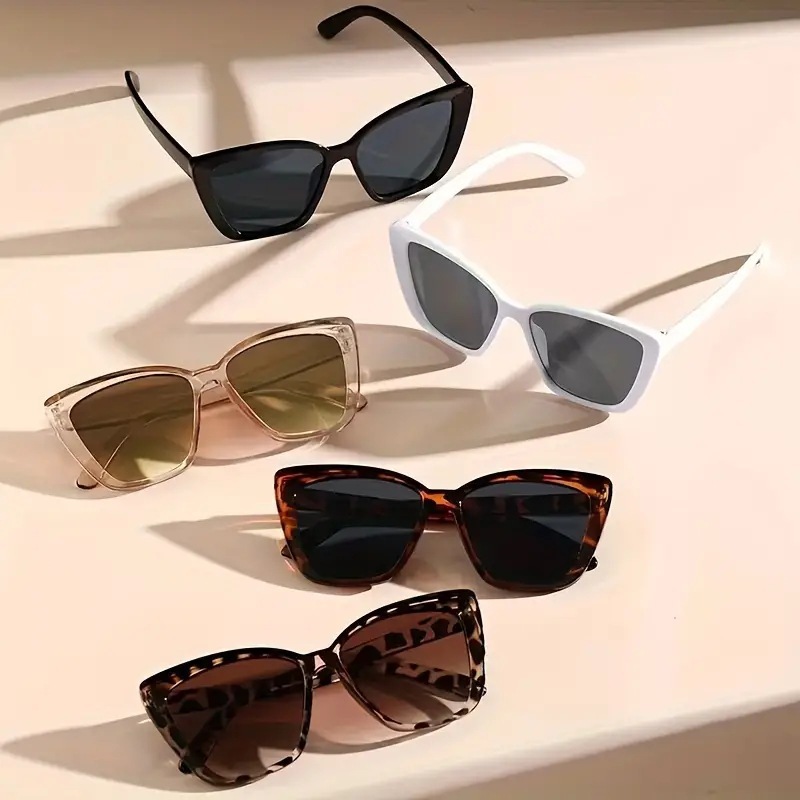 New Trendy Cross-Border Popular Style European and American Cat-Eye Sunglasses with Hollow Legs and Large Square Frame