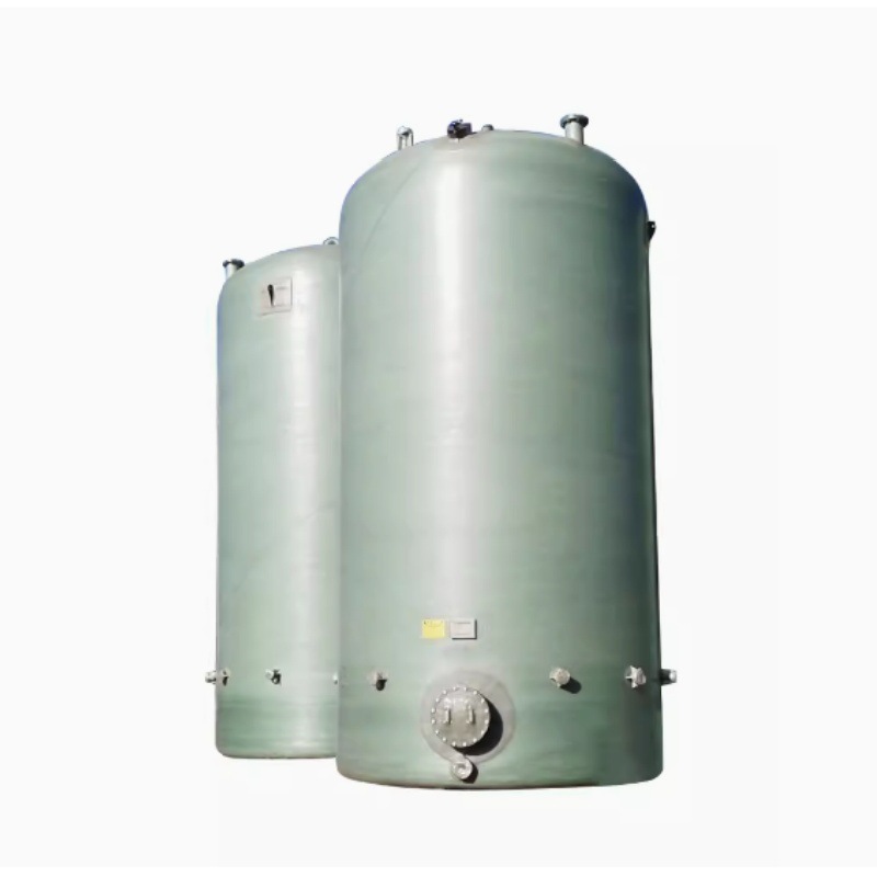 Acid and Alkali Resistant Fiberglass Hydrochloride Storage Tank Chemical Storage Tank Vertical Horizontal Fiberglass Mixing Tank Water Storage Tank Manufacturer