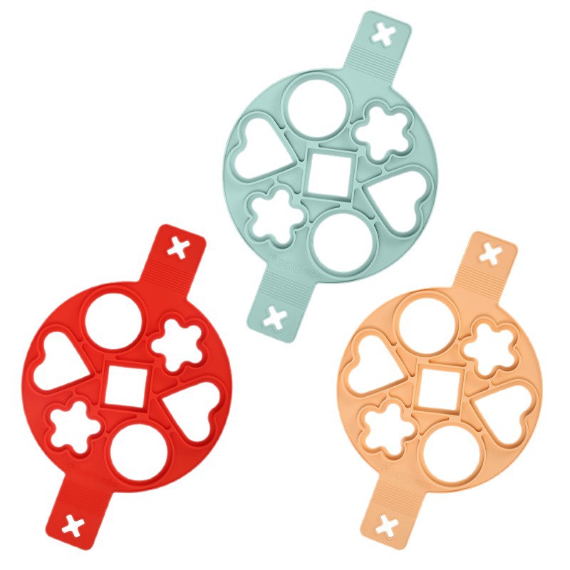 Egg Frying Pan Multi-Purpose Silicone Mold Seven-Hole Pancake Maker Household Kitchen DIY Tool Multi-Functional Cake Baking Mold