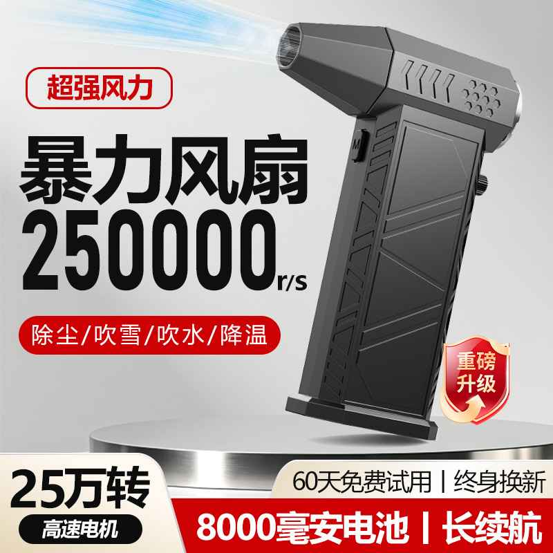 Высокоскоростной турбинный вентилятор кросс-бордерный уличный портативный мини беспроводной вентилятор для сдувания пыли и удаления пыли camping артефакт сильный вентилятор