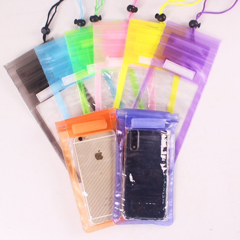70% off Sealed Multi-Color Drifting Mobile Phone Waterproof Bag Touch Screen Swimming Bag Thickeneded Pvc Transparent Velcro Waterproof Case