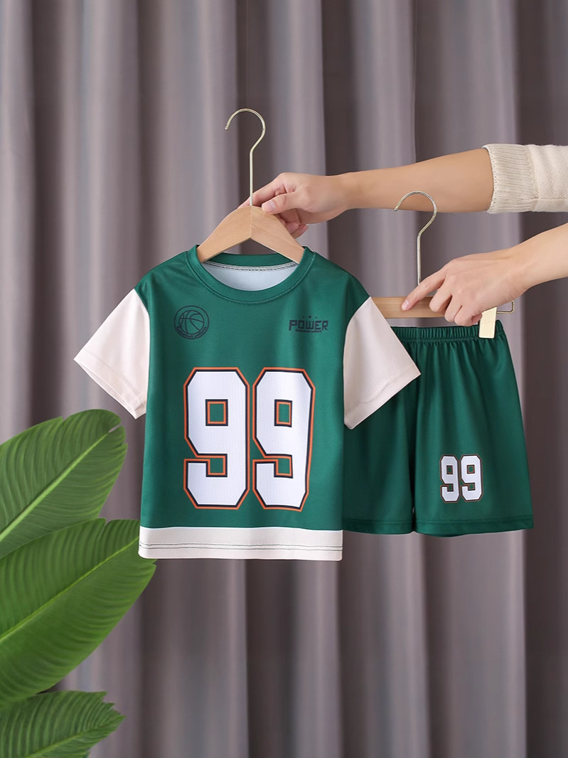 Children's Sports Suits for Men and Women, Baby Basketball Uniforms, Summer Mesh Vests, Shorts, Quick-Drying Suits, Summer Uniforms
