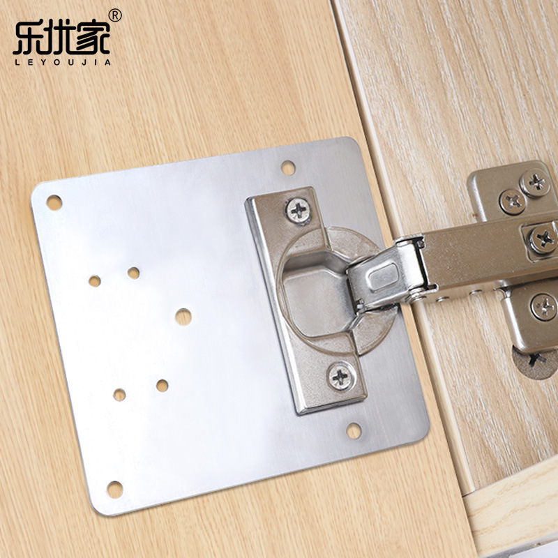 Amazon hot sale cabinet door hinge stainless steel cabinet hinge repair piece hardware accessories reinforcement mounting plate
