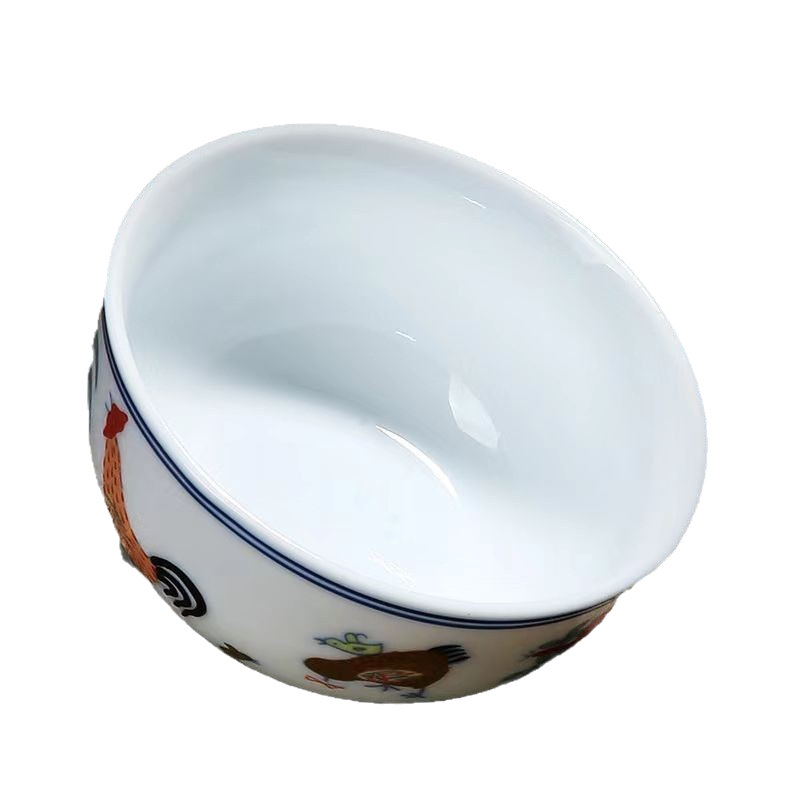 0.28 billion imitation Daming Chenghua doucai chicken cylinder cup handmade antique size tea cup ceramic tea cup master Single Cup