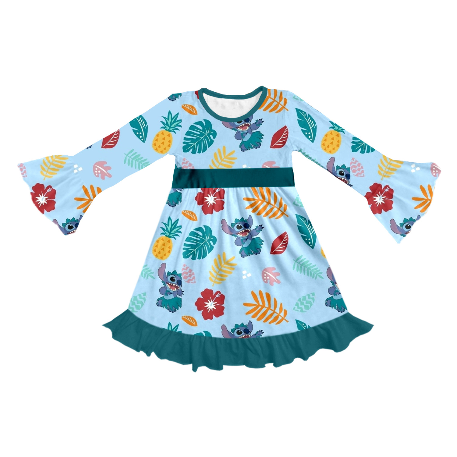 Boutique Foreign Trade Children's Clothing Printed Children's Cute Creative Customized Autumn Nightgown