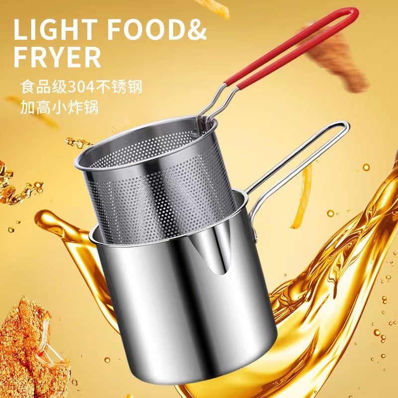 Мини-фритюрница из нержавеющей стали с фильтром, экономия масла, многофункциональная