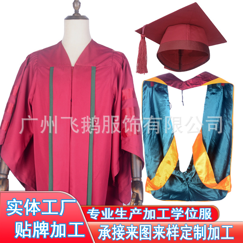 Докторская мантия, мантия бакалавра, мантия магистра, мантия руководителя, мантия директора, индивидуальная обработка университетских выпускных мантии