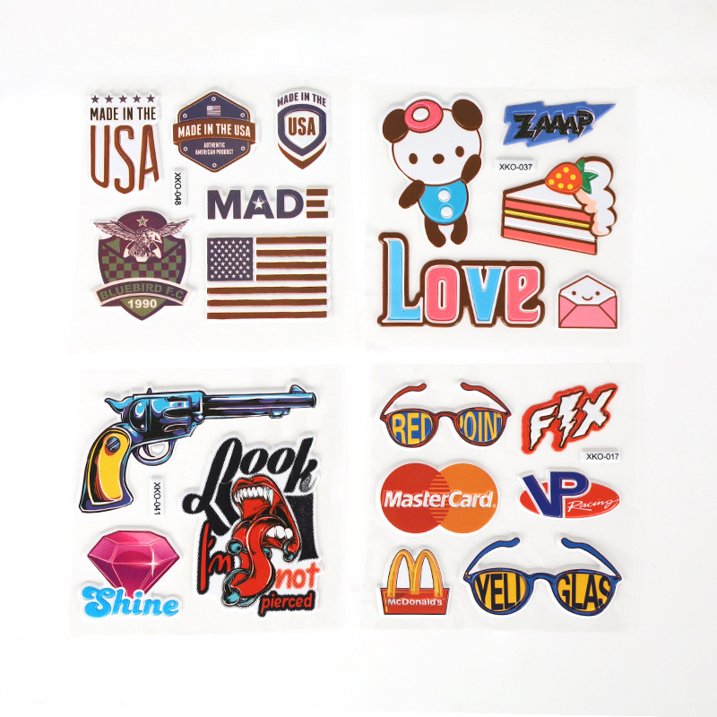 Cross-border Children's Stationery Bag Decorative Sticker PU Leather Cartoon Sticker Waterproof Sticker Toy Graffiti Sticker