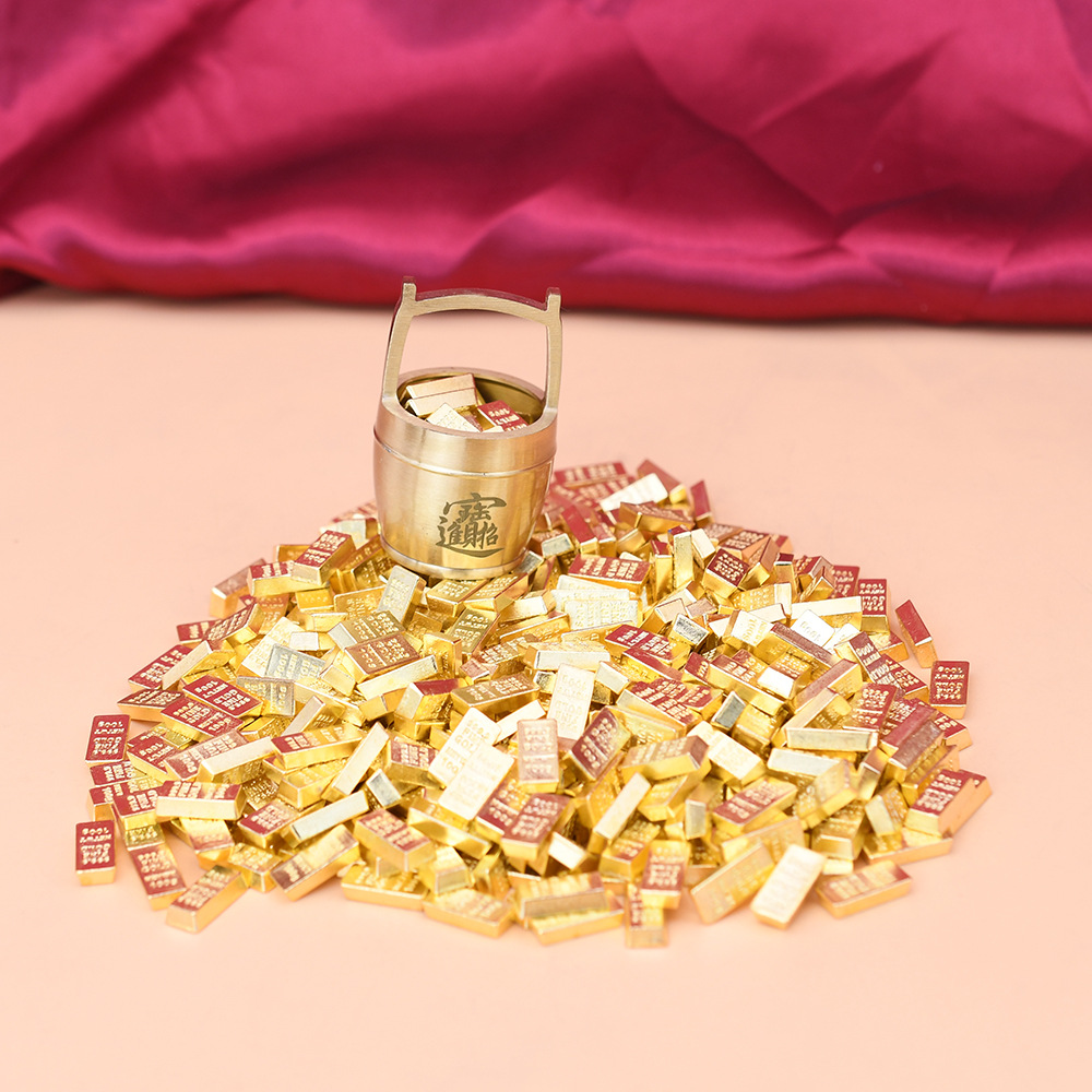 Креативные украшения из сплава, мини, утолщенные, маленькие золотые шарики, удачные золотые шары, открывающиеся и движущиеся свадебные подарки, домашний декор