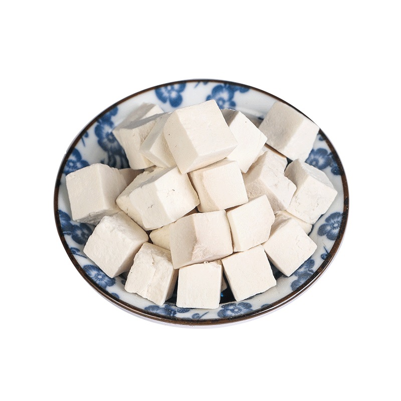 Wholesale Yunnan Bai Poria Diced Slices Powder Chinese Herbal Medicine Edible Grade Center Block Center Diced 500G/Bag Free Shipping