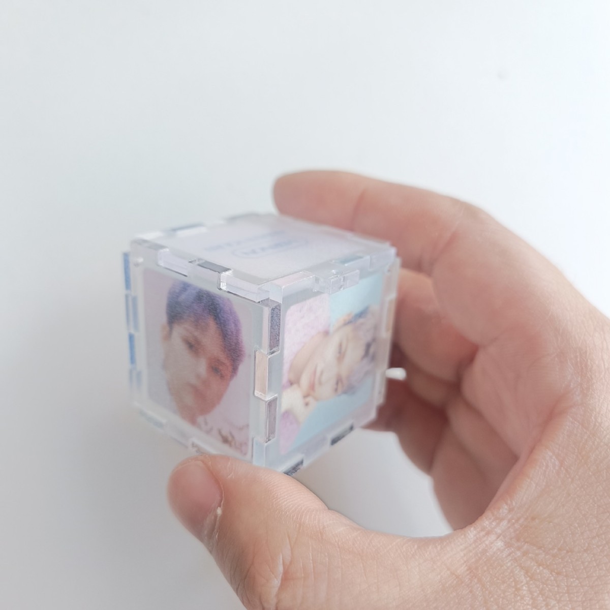 DIY сплошной акриловый маленький кулон, коллекция фото кубика Рубика, креативный подарок