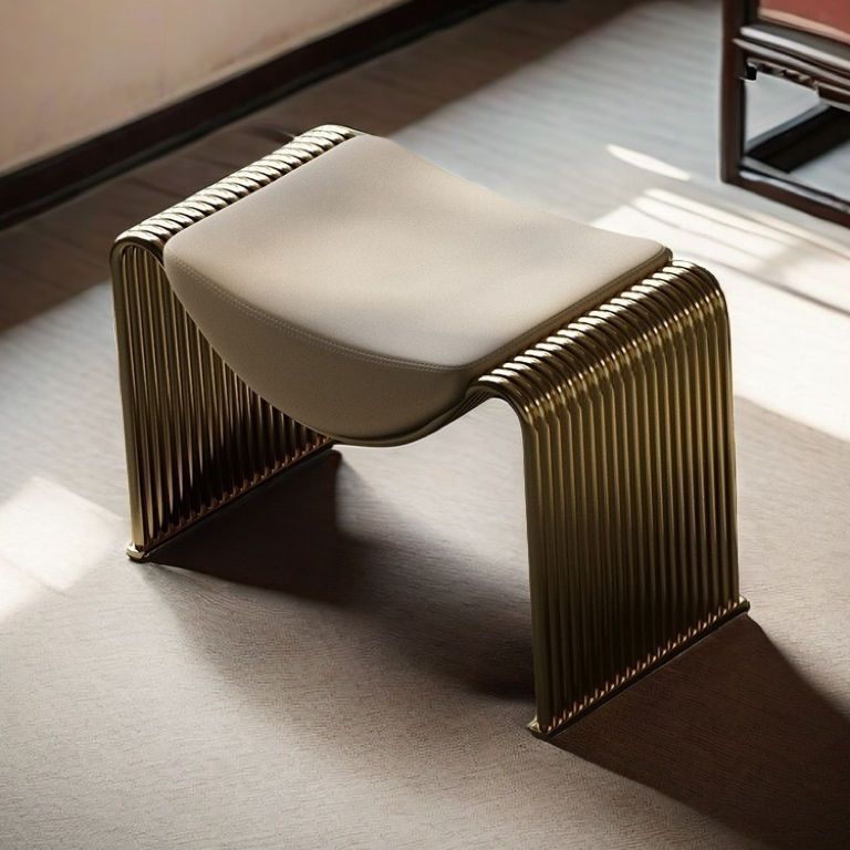 Легкий роскошный туалетный табурет, гостевой табурет, современный простой табурет для смены обуви, табурет для гостиной, чайный табурет, итальянский стул, серебристо-черный