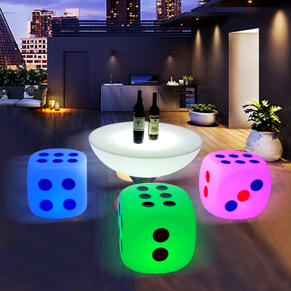Promotional Led Light-Up Bar Ktv Stools, Outdoor Leisure Tables and Chairs, Coffee Tables, Cube Tables, Household Tables