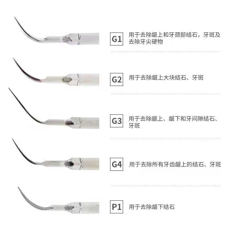 Dental Scaler Working Tip, Root Canal Treatment Needle, Tooth Cleaning Scaler Blade, Ultrasonic Working Tip, Complete Model