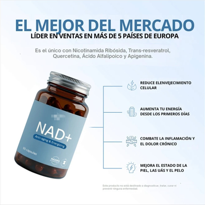 Spot New Products Cross-Border Tk Amazon Best-Selling Nad+ Capsules Nad+ Capsules Source Factory Direct Sales Oem