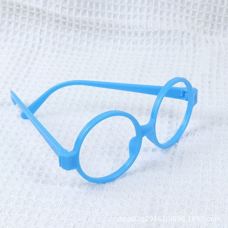 Children's Glasses Frame for Women, Cute, Trendy, Round, Lensless, Versatile Retro Decorative Frame
