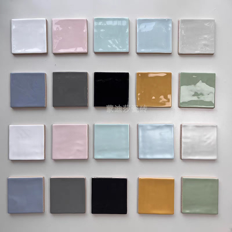 Джемовая плитка цвета дофамина 100X100 маленькая квадратная ручная плитка для кухни французской ванной